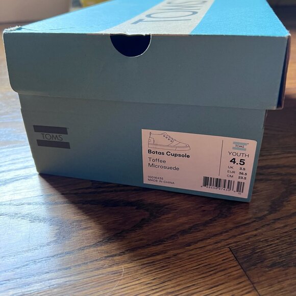 Toms Youth Botas Cupsole Toffee Microsuede Shoes Sz 4.5Y - Picture 9 of 11